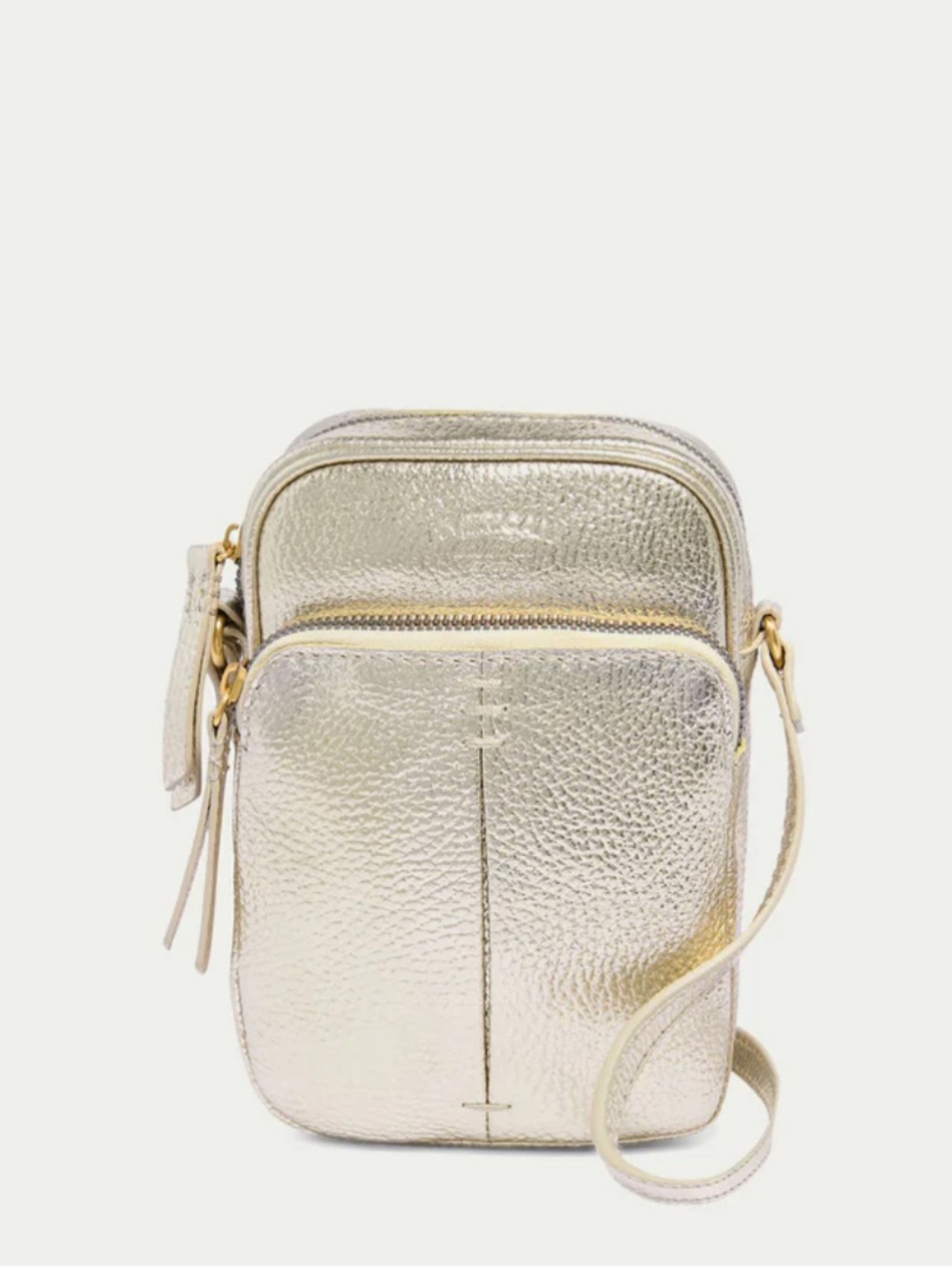 American Leather Co. Cleveland Gold Metallic Crossbody Bag